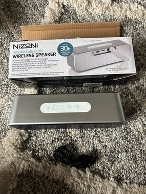 Silver Rechargeable Bluetooth Portable Speaker